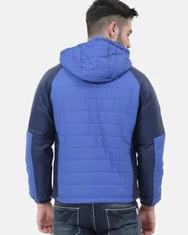 Plutus Mens NavyBlue Bomber Jacket