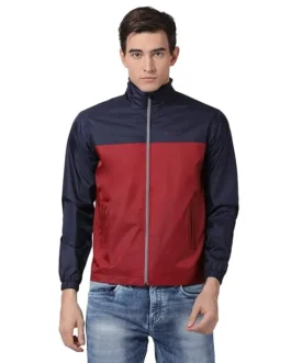Men’s Windproof Hooded Water Resistant Windbreaker red