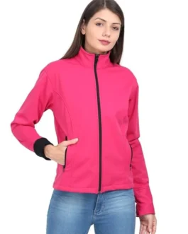 Plutus Women Mock Collar Fleece Jacket