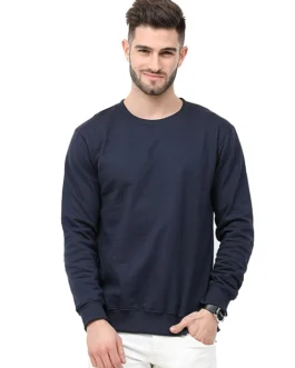 Plutus Cotton Poly Grey Melange Color Hooded Sweatshirt