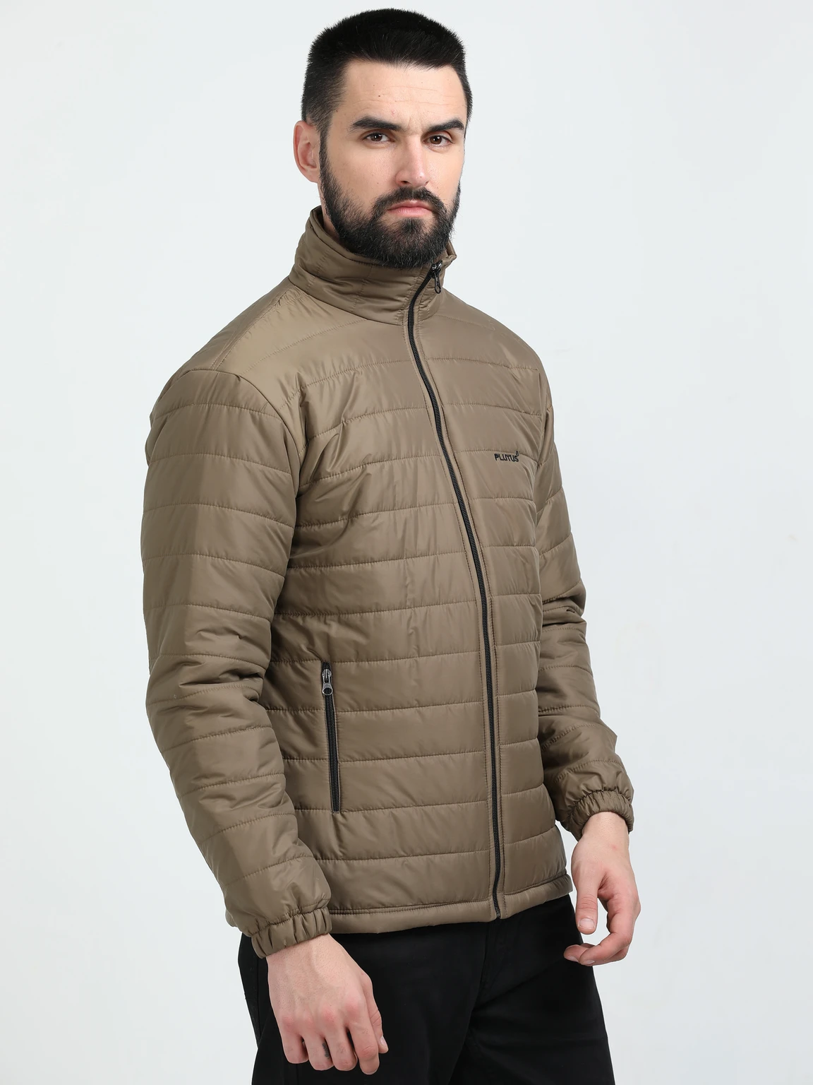 Plutus Men Solid Bomber Jacket - Image 3