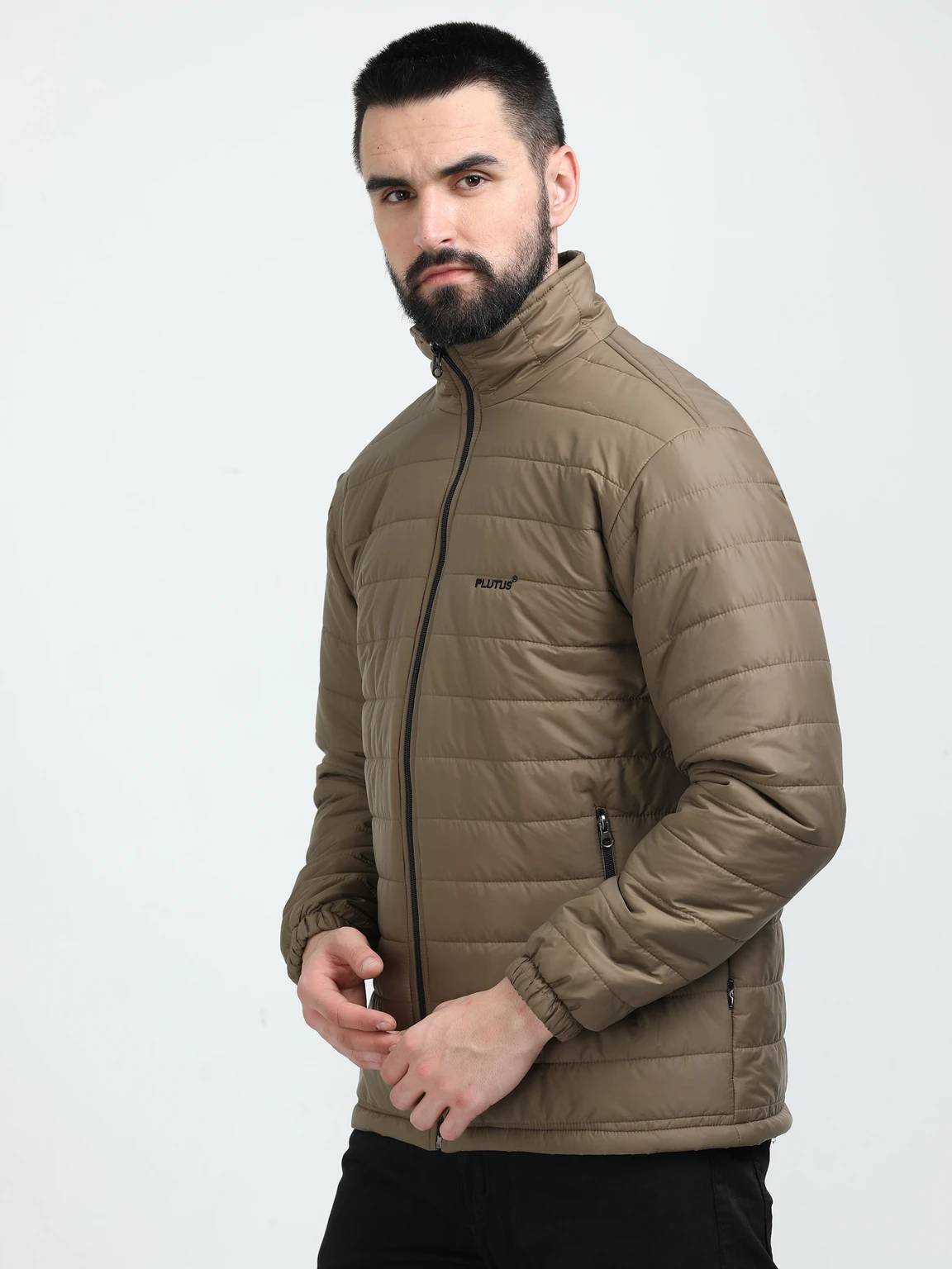 Plutus Men Solid Bomber Jacket - Image 4